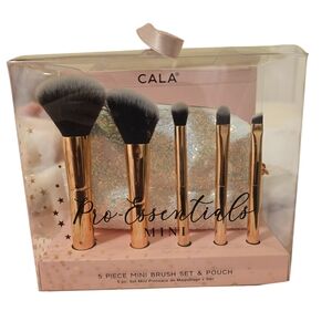 CALA Gold Makeup Brush Set with Pouch